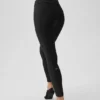 Alosoft High-Waist 7/8 Relay Legging - Black/White
