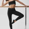 Alosoft High-Waist 7/8 Relay Legging - Black/White