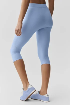 Alosoft High-Waist Iconic 90’S Capri – Light Provence Blue