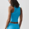Alosoft Level up Full Zip Tank - Azure Blue
