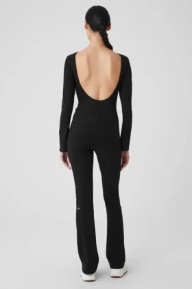Alosoft Melody Full Length Bootcut Onesie – Black
