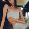 Alosoft Relay Bra - Athletic Heather Grey/White