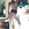Breezy Wide Leg Pant (Regular) - White
