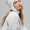 Cable Knit Winter Bliss Earflap Beanie - Athletic Heather Grey