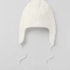 Cable Knit Winter Bliss Earflap Beanie - Ivory