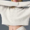 Cable Knit Winter Bliss Hoodie - Ivory