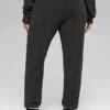 Cable Knit Winter Bliss Pant - Dark Heather Grey