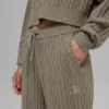 Cable Knit Winter Bliss Pant - Light Cocoa