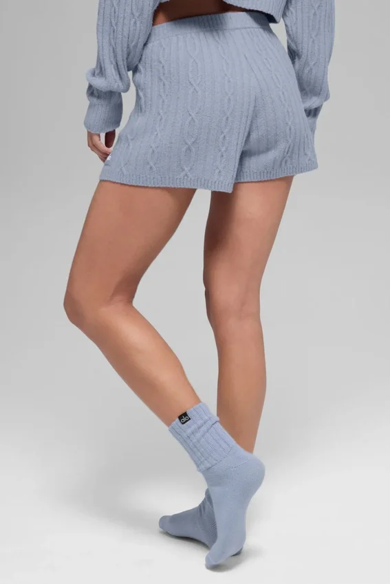 Cable Knit Winter Bliss Short - Winter Frost