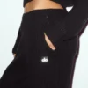 Cashmere High-Waist Northstar Straight Leg Pant - Black