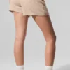 Cashmere High-Waist Plush Waffle Short - Macadamia Blush
