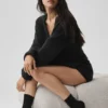 Cashmere Mesh Sock - Black
