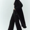 Cashmere Northstar Long Cardigan - Black