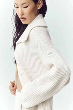 Cashmere Northstar Long Cardigan – Ivory