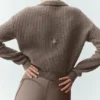 Cashmere Northstar Polo - Alpine Cocoa Heather