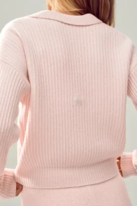 Cashmere Northstar Polo – Frosted Pink