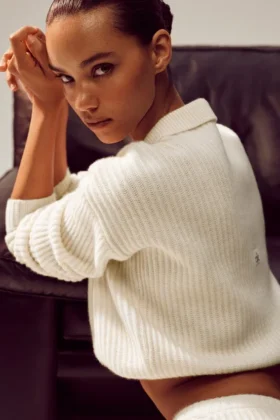 Cashmere Northstar Polo – Ivory