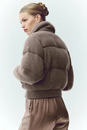 Cashmere Northstar Sweater Puffer – Alpine Cocoa Heather