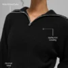 Cashmere Plush Waffle 1/4 Zip Pullover - Black
