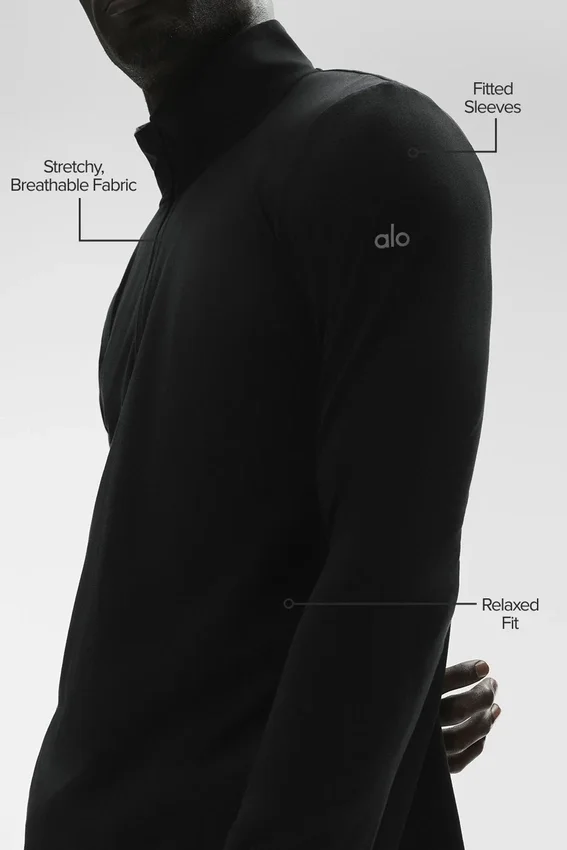 Conquer 1/4 Zip Reform Long Sleeve - Black