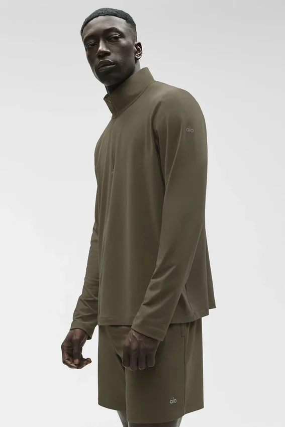 Conquer 1/4 Zip Reform Long Sleeve - Olive Tree