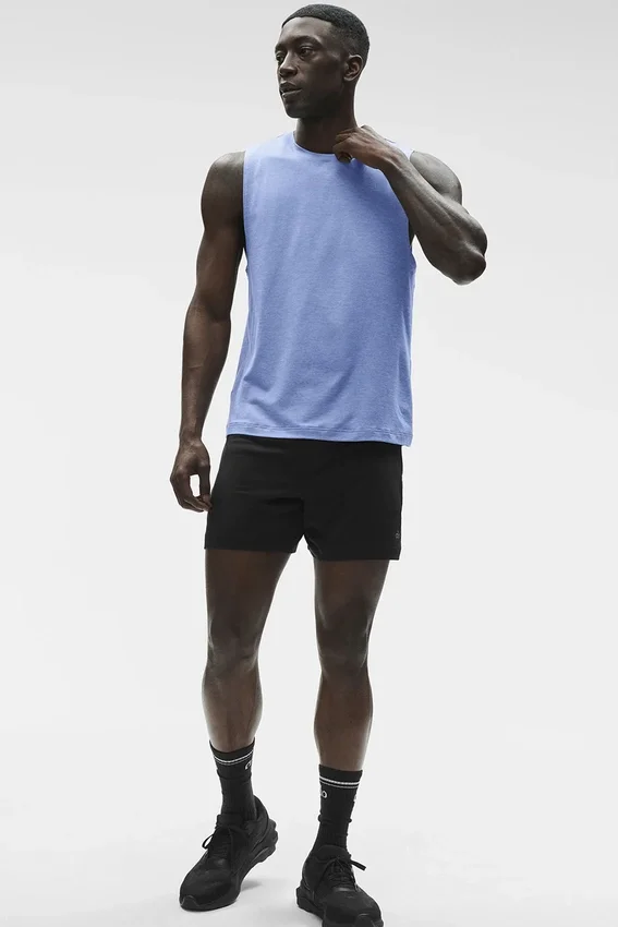Conquer Muscle Tank - Provence Blue Heather