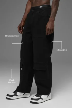 Cotton Canvas Carpenter Pant – Black