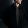 Cotton Canvas Coaches Jacket - Black