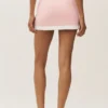 Cotton Cashmere High-Waist Capri Dream Skirt - Sundrenched Pink/White