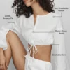 Cotton Cropped Real Deal Long Sleeve - White