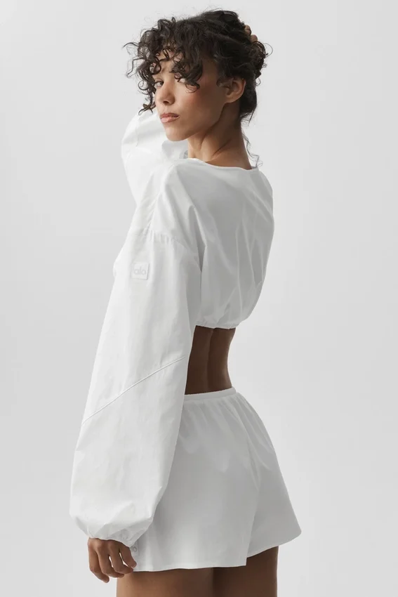 Cotton Cropped Real Deal Long Sleeve - White