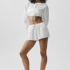 Cotton Cropped Real Deal Long Sleeve - White