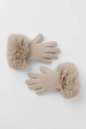 Courchevel Cashmere Gloves - Oat Heather