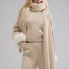Courchevel Cashmere Scarf - Birch Heather