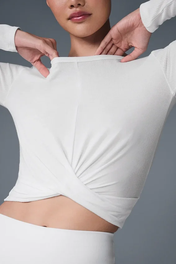 Cover Long Sleeve Top - White