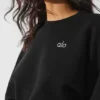Cropped Accolade Crewneck - Black