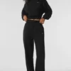 Cropped Accolade Crewneck - Black