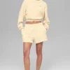 Cropped Accolade Crewneck - Candlelight Yellow