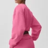 Cropped Accolade Crewneck - Paradise Pink