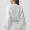 Cropped Accolade Crewneck - White