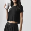 Cropped All Day Short Sleeve - Black