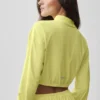 Cropped Breezy Full-Zip Cover up - Sunshine