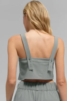 Cropped Dreamscape Tank – Lunar Grey