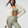 Cropped Engage Cargo Parka - Ivory