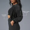 Cropped Micro Plisse Jacket - Black