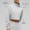 Cropped Serenity Coverup - Athletic Heather Grey