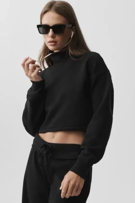 Cropped Serenity Coverup - Black