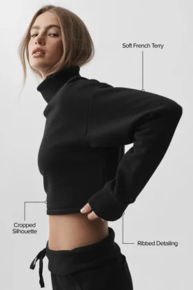 Cropped Serenity Coverup – Black