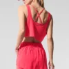 Cropped Sport Star Tank - Candy Red
