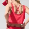 Cropped Sport Star Tank - Candy Red